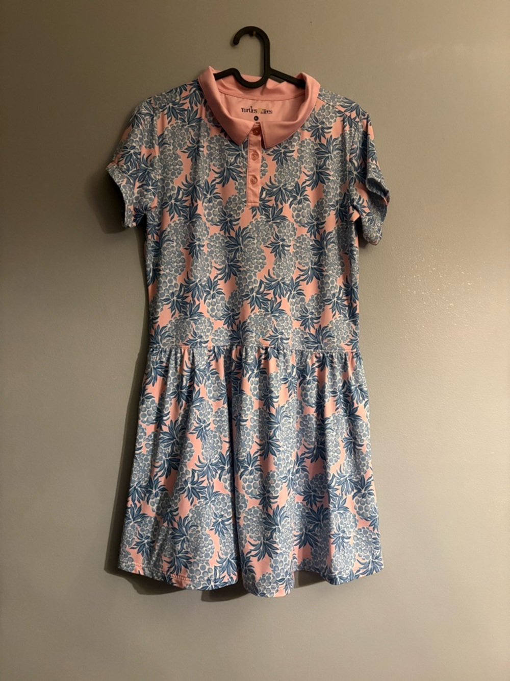 🌻3 for $15🌻 Turtles & Tees Juniors/Girls Pink & Blue Pineapple Polo Dress